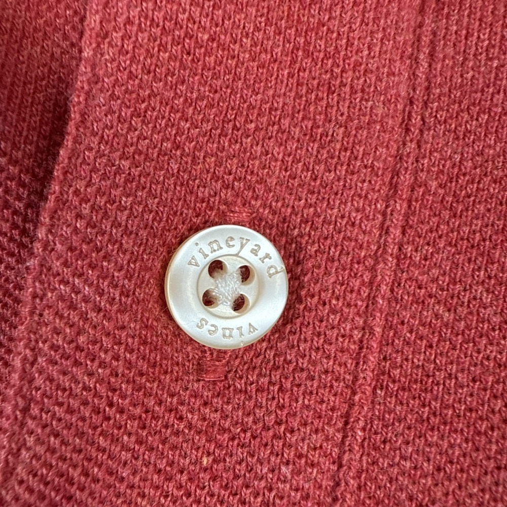 Vineyard Vines Long Sleeve Whale Polo Shirt Youth XL Red Classic Fit Casual - Picture 3 of 6